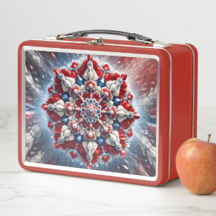 Lunchbox en métal inoxydable avec couleurs norvégi