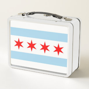 Lunchbox en métal inoxydable avec drapeau de Chica