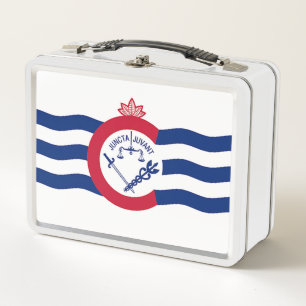 Lunchbox en métal inoxydable avec drapeau de Cinci