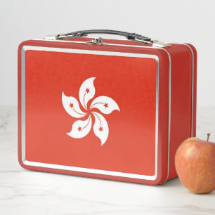 Lunchbox en métal inoxydable avec drapeau de Hong 