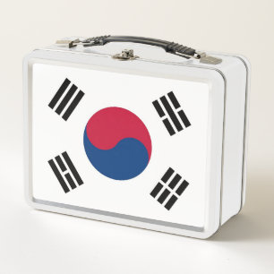 Lunchbox en métal inoxydable avec drapeau de la Co