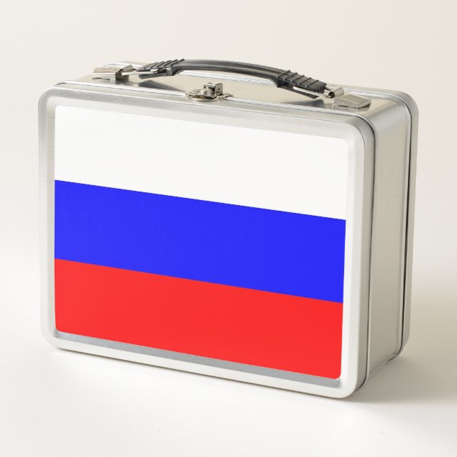 Lunchbox en métal inoxydable avec drapeau de la Ru (Devant)