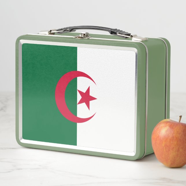 Lunchbox en métal inoxydable avec drapeau de l'Alg (En situation)
