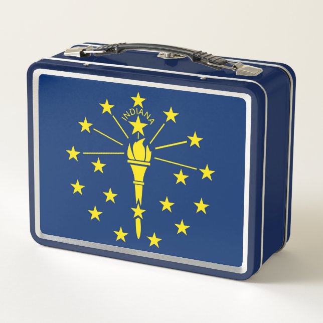 Lunchbox en métal inoxydable avec drapeau de l'Ind (Dos)
