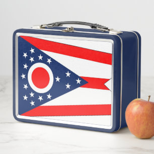 Lunchbox en métal inoxydable avec drapeau de l'Ohi