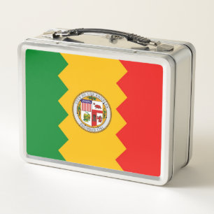 Lunchbox en métal inoxydable avec drapeau de Los A
