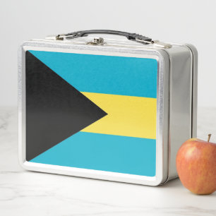 Lunchbox en métal inoxydable avec drapeau des Baha