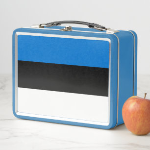 Lunchbox en métal inoxydable avec drapeau d'Estoni