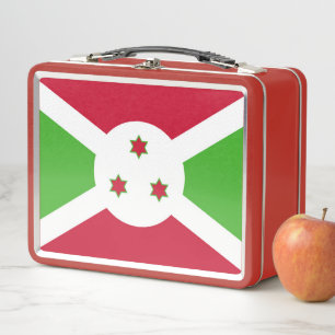 Lunchbox en métal inoxydable avec drapeau du Burun