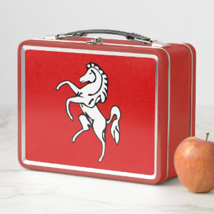 Lunchbox en métal inoxydable avec drapeau du comté