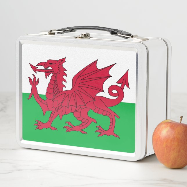 Lunchbox en métal inoxydable avec drapeau du Pays  (En situation)