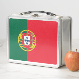 Lunchbox en métal inoxydable avec drapeau du Portu