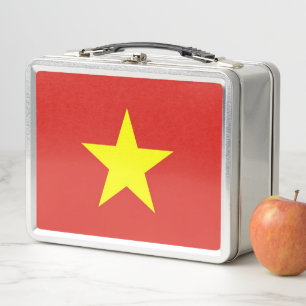 Lunchbox en métal inoxydable avec drapeau du Vietn