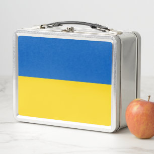 Lunchbox en métal inoxydable avec drapeau ukrainie