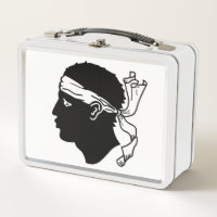 Lunchbox en métal inoxydable - drapeau de la Corse