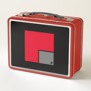 Lunchbox en métal rouge bY #MMETROPOLIM