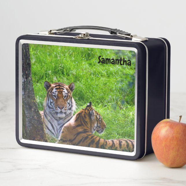 Lunchbox en métal Tiger Amur (En situation)