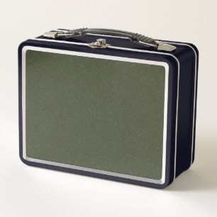 Lunchbox en métal vert mousse texturé - personnali