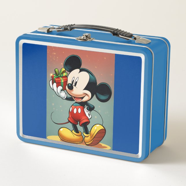 Lunchbox en métal vintage avec design rétro classi (Devant)