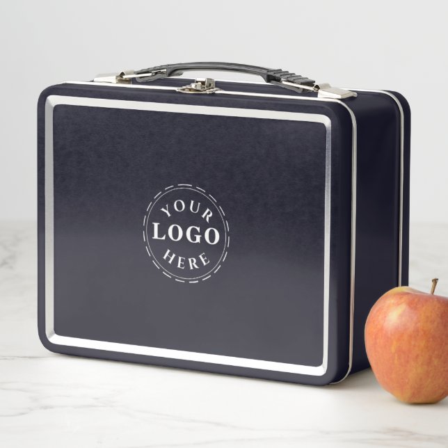 Lunchbox Noir Moderne Avec Logo (En situation)