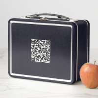 Lunchbox noir personnalisé avec code QR scannable