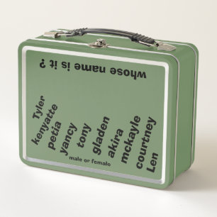 Lunchbox W/ Unisex Names / DONT LE NOM EST-IL ?
