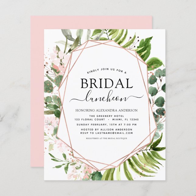 Luncheon de Baby Shower de Fiançailles dans les To (Devant / Derrière)