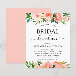 Luncheon de mariage floral corail Budget Peach