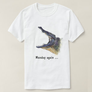 Lundi Encore Crocodile Jaune Drôle T-shirt