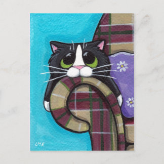 Lundi matin bleus - carte postale de chat