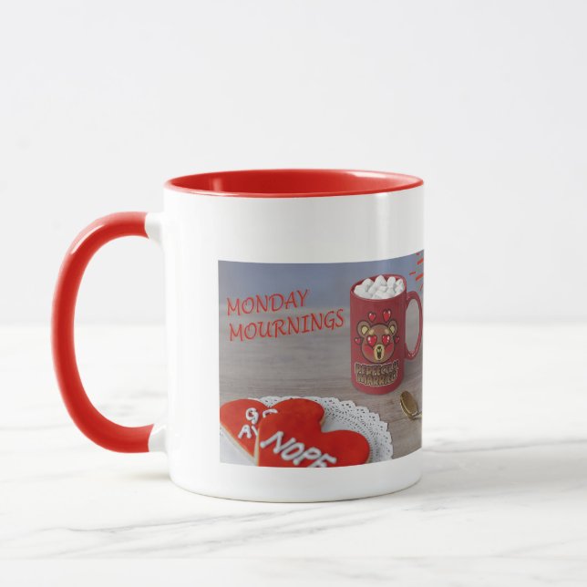 Lundi matin marrie coeur valentines café tasse (Gauche)