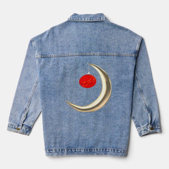 Lune avec veste Denim Ornement de Noël (Verso)