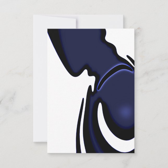 Lune bleue : Bleu abstrait, blanc et noir (Devant)