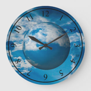 Lune bleue - horloge murale acrylique