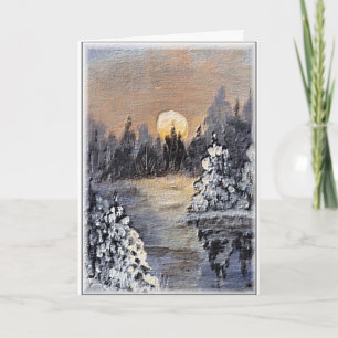 Lune - Carte de voeux de Noël