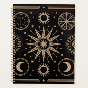 Lune céleste et étoiles