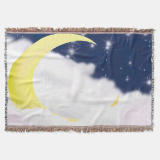 Lune dans des nuages doux jette une couverture