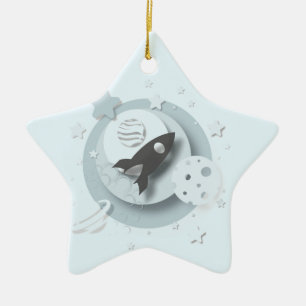 Lune de ęr "Noël du bébé" et décoration d'étoiles