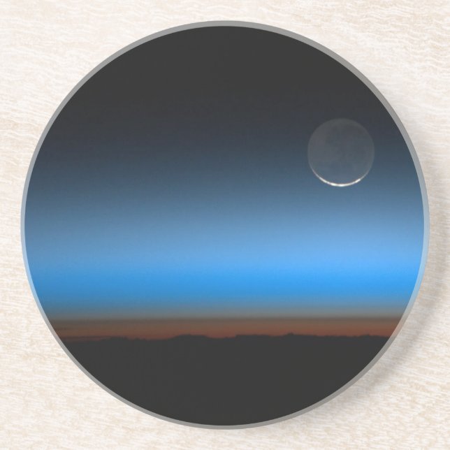 Lune de l'espace Dessous de verre en grès (Devant)