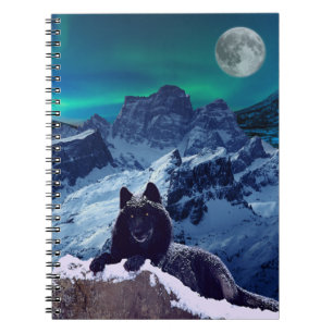 Lune de loup noir Carnet photo gothique en spira