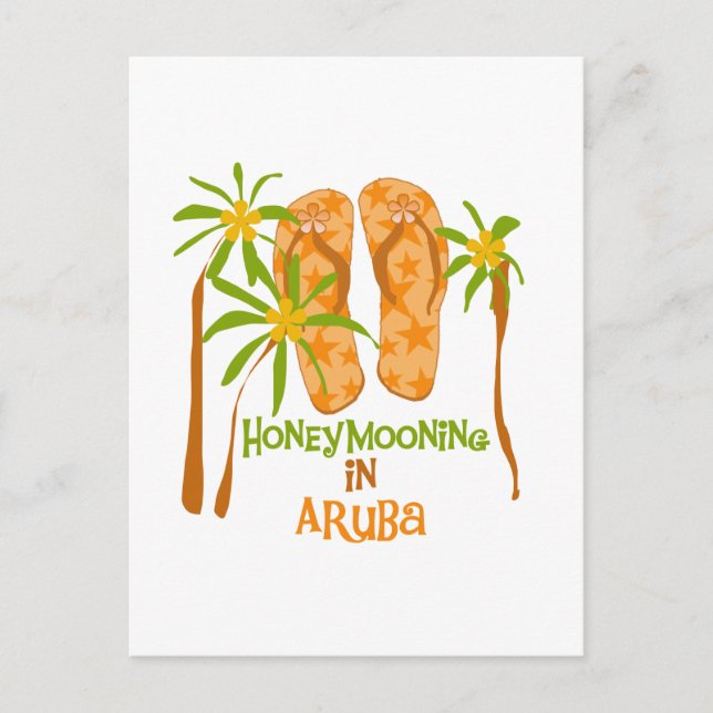 Lune de miel en Carte postale Aruba (Devant)