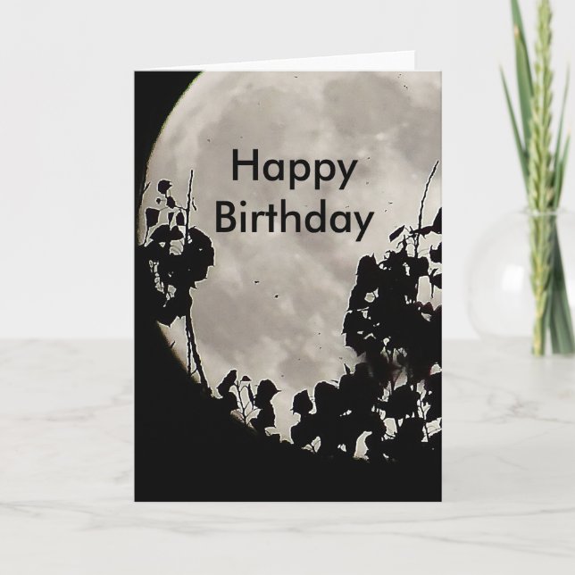 Lune de mystique de carte de voeux d'anniversaire (Devant)