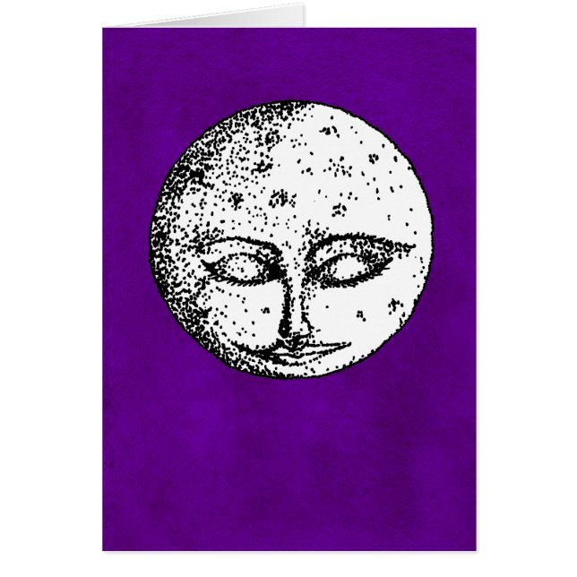 Lune de sommeil sur la carte violette intense (Devant)