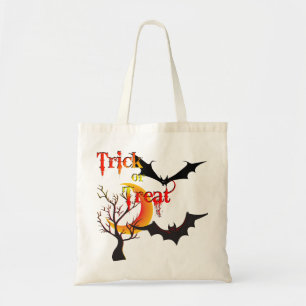 Lune effrayante et chauves-souris Sacs d'Halloween