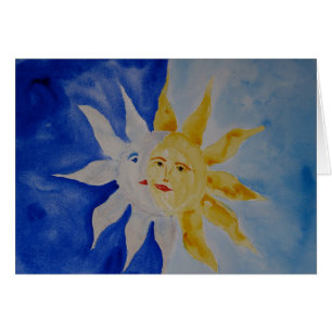Lune et aquarelle de Sun