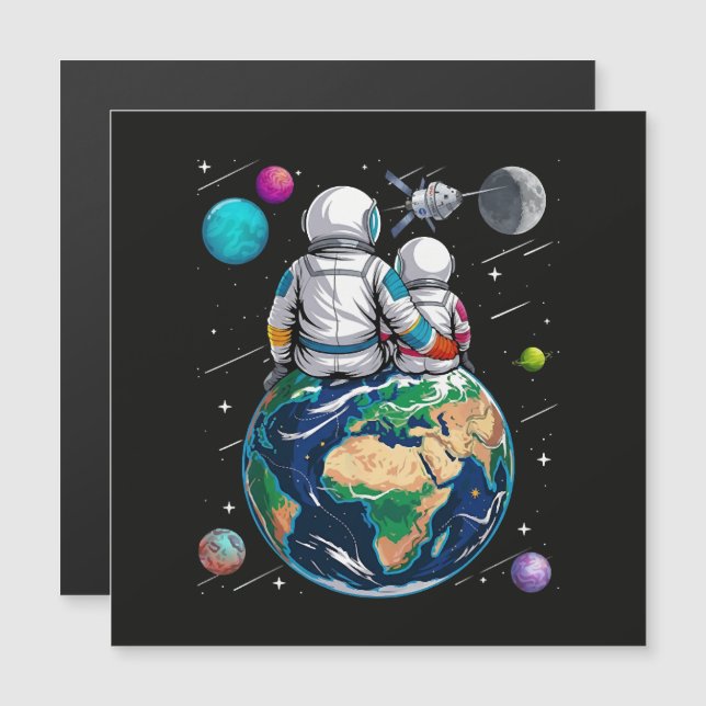 Lune et astronaute (Devant / Derrière)