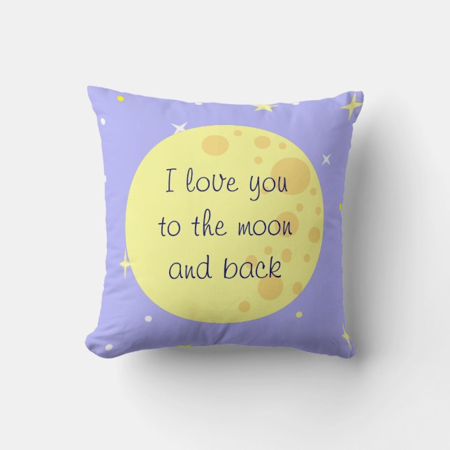 Lune et coussin personnalisable d'étoiles (Recto)