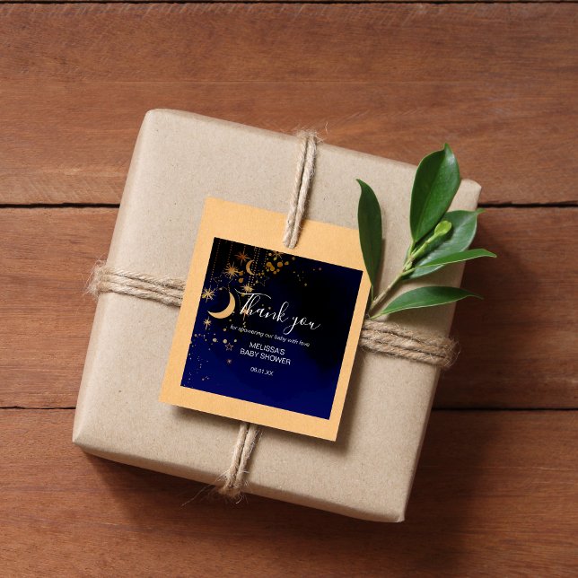 Lune et étoiles merci les autocollants (Créateur téléchargé)