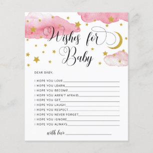 Lune et étoiles Voeux pour Baby Card