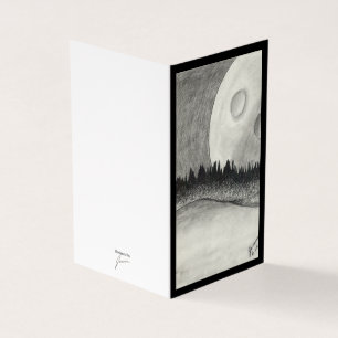 Lune et planète - Noir